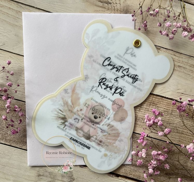 Zaproszenie na chrzest święty lub roczek
