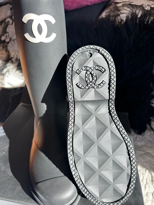 Kalosze chanel 38 nowe box czarne