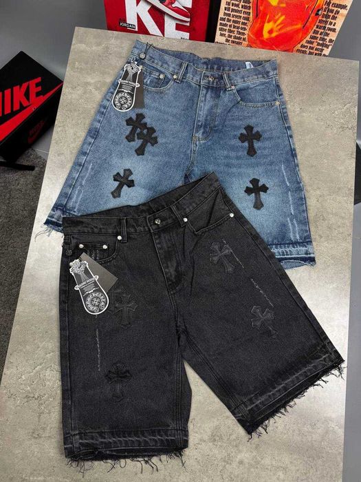 НОВІ! Джинсові оверсайз шорти Chrome Hearts / 28-36р