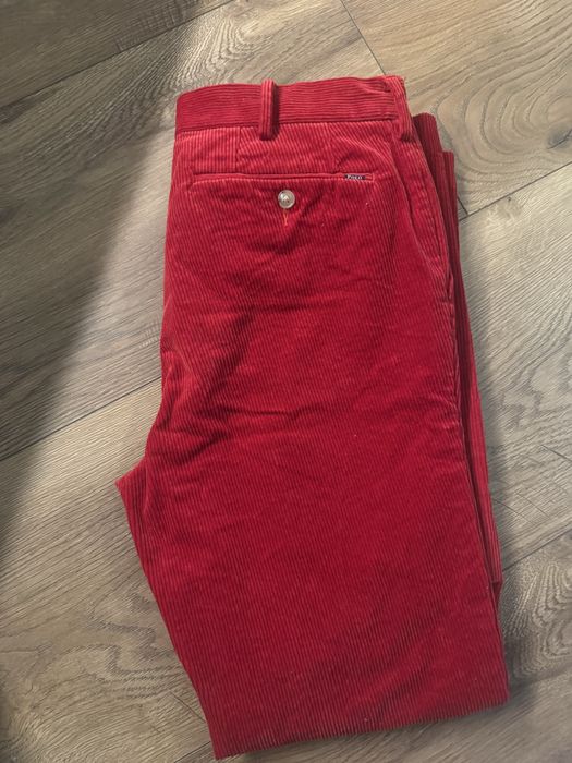 Męskie spodnie sztruksowe ralph lauren