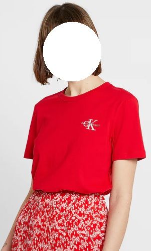 Calvin Klein Monogram Straight Tee - T-shirt z nadrukiem