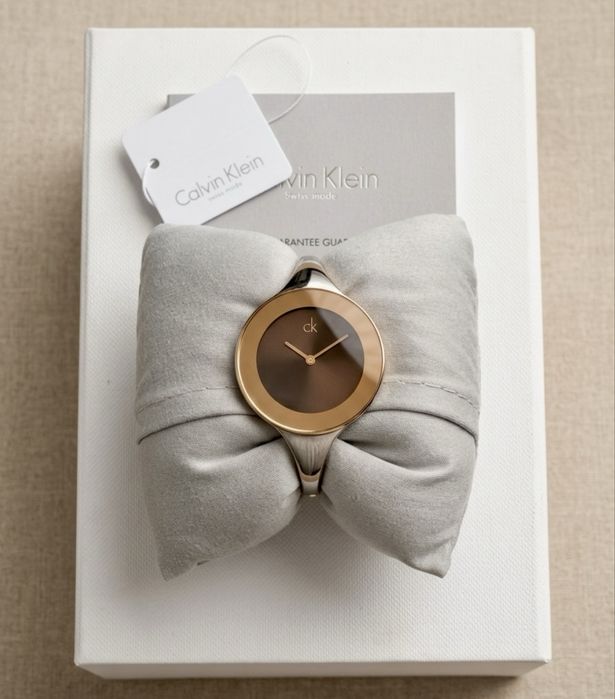 Calvin klein zegarek damski zloty mirror watch