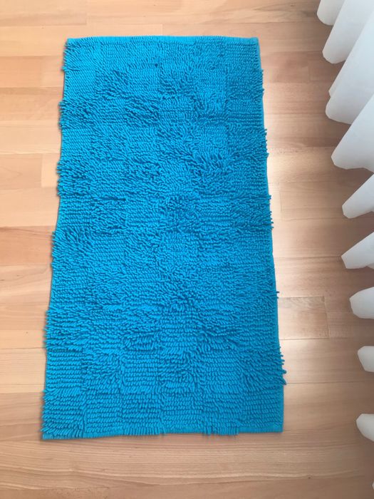 Conjunto de 3 tapetes azuis Hand Woven Durry