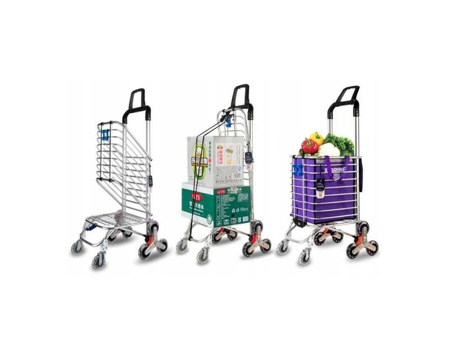 Wózek na zakupy składany schodowy