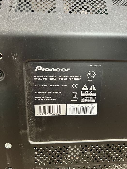 Продам , японский телевизор Pioneer PDP-4280XA, сборка -Япония: 3