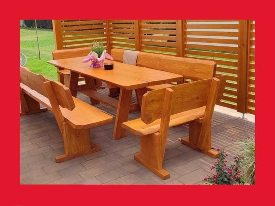 PRODUCENT | Góralskie Meble Ogrodowe z litego drewna | meble do ogrodu | komplet GÓRAL