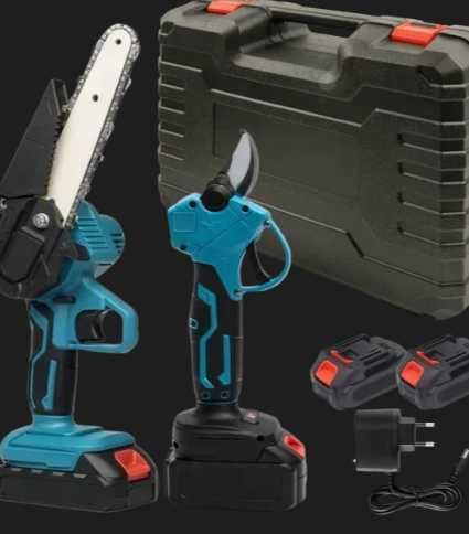 Набір 2 в 1 інструмент акумуляторний секатор та міні пила
