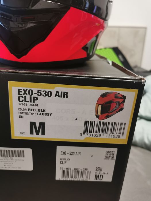 Kask scorpion exo 530 Air clip M, 2 szyby, nowy, gratis