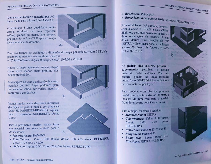 AUTOCAD 2004 & 2005  3D - CURSO COMPLETO- de: João Santos, 425Pág.