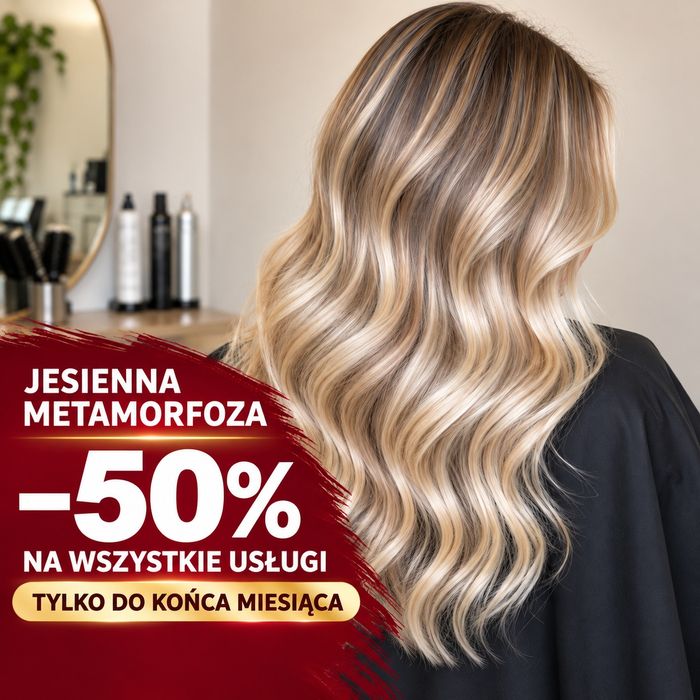 Jesienna metamorfoza – wszystkie usługi fryzjerskie 50% taniej