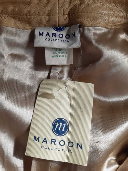 Бежевые штаны, брюки из натуральной кожи, винтаж maroon