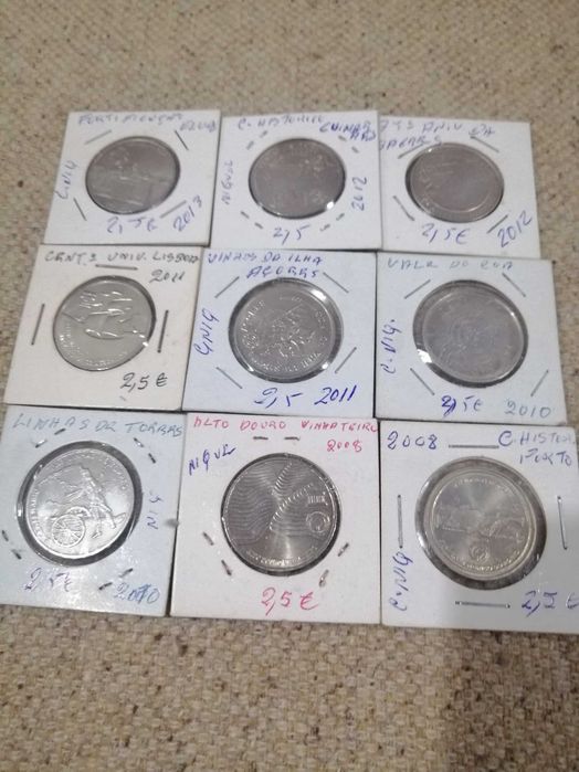 2,50 € em Cuproníquel 15 MOEDAS  BELAS NÃO Circuladas conforme a fotos