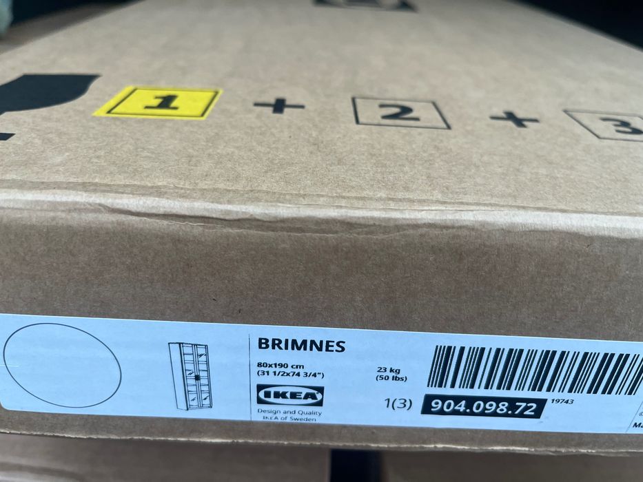 IKEA BRIMNES Witryna biała 80x190 cm