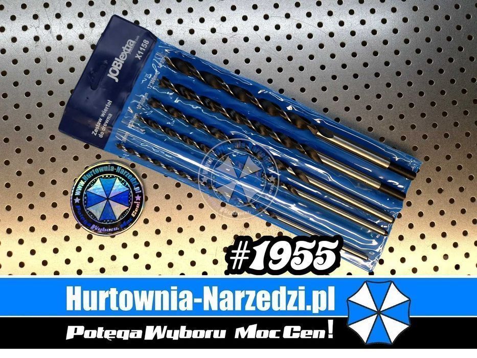 Wiertła do drewna długie 300mm  6-14mm 5szt zestaw wierteł do drewna JOBIextra X1158 wiertło do drewna 6mm wiertło do drewna 14mm