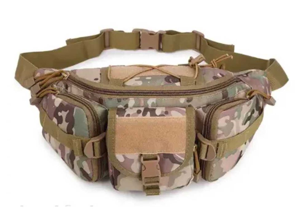 Військова сумка бананка тактична сумка на пояс чорна, олива, мультикам