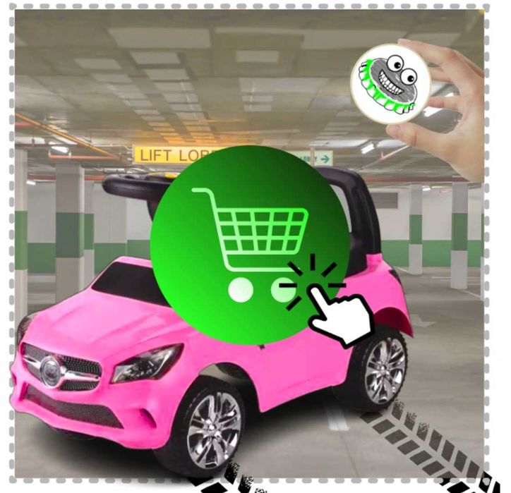 jeździk pchacz samochodzik dla dziecka zabawka dla dziewczynki świeci