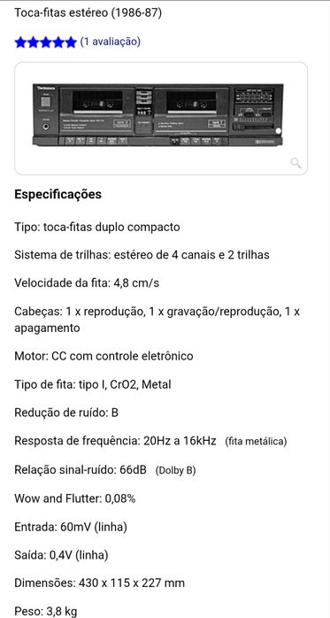 Technics Deck cassetes RS T-10