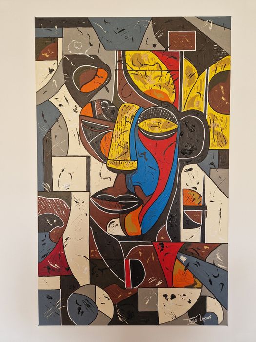 Quadro Cubismo African fc 2025-08