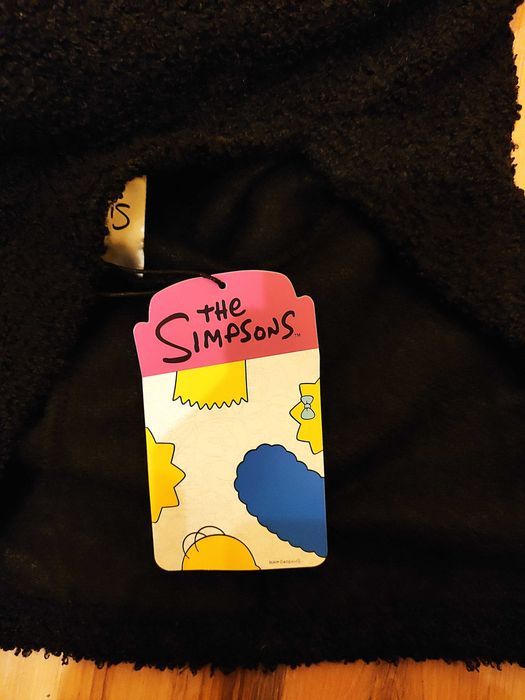 Czarny szlafrok  z nadrukiem The Simpsons