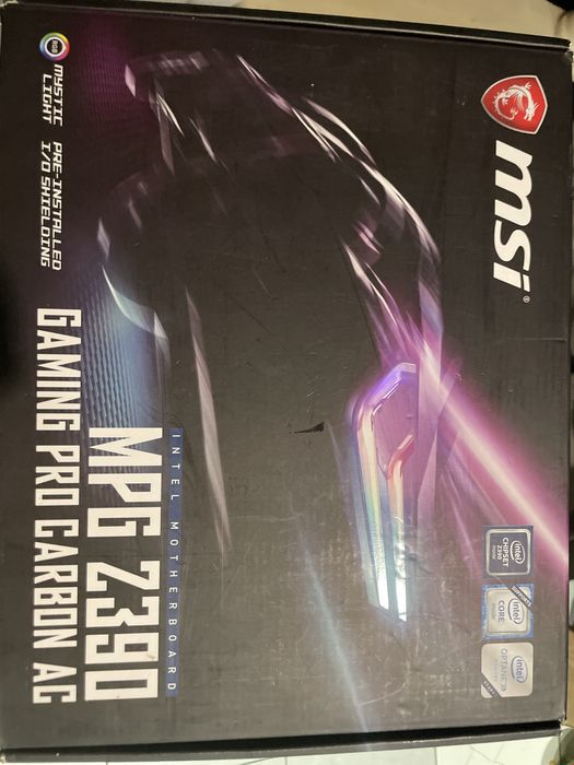 MSI z390 gaming pro carbon ac + i5 8400 + 8GB RAM DDR4. GTX 1050Ti