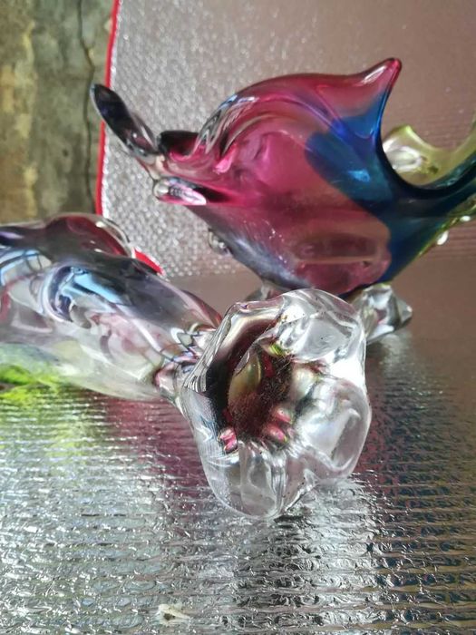 Vaso Vintage em Vidro Artístico – Estilo Murano