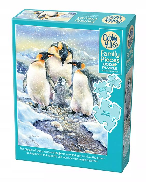 Cobble Hill Puzzle 350 el. Rodzina pingwinów. Nowy Produkt