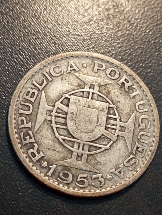 10 escudos - Cabo Verde 1953 - PRATA - Bela