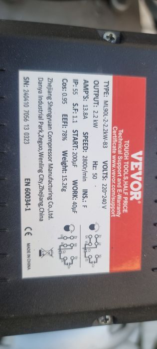 Compressores monofásicos de 150L com motores novos de 3cv