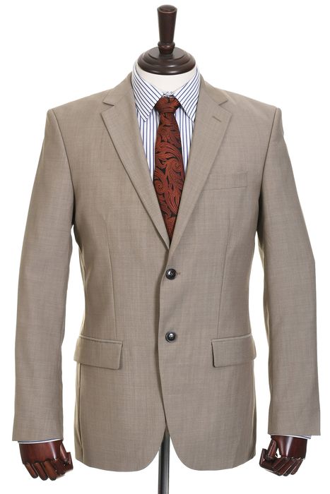 S.OLIVER beżowa marynarka męska Genua regular fit 45% wełna r. 48