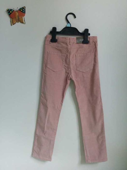 Długie spodnie rurki miękkie elastyczne różowe wiosenne Zara 122 7 lat