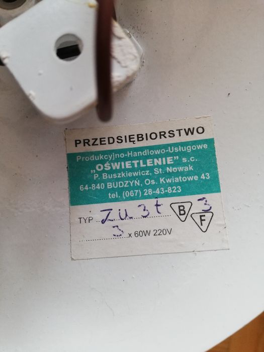 Żyrandol polski Sprawny