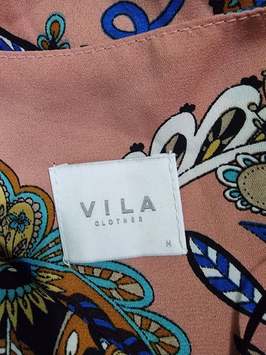 Koszula długi rękaw paisley boho Vila M 38 zwiewna elegancka romantycz