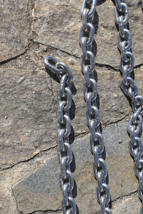 corrente inox 10mm 10m calibrada nunca usada