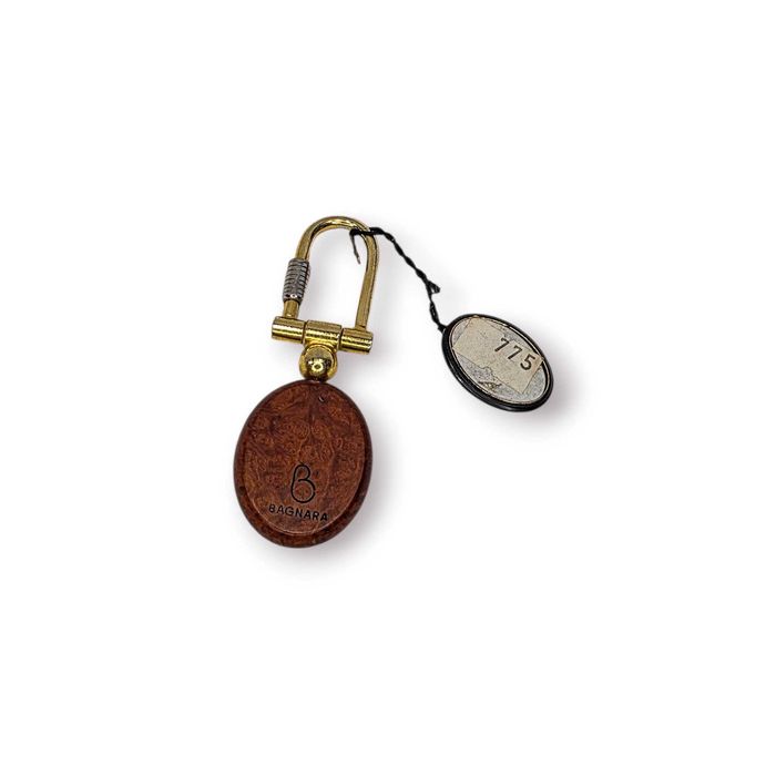 Porta-Chaves BAGNARA – Signo Capricórnio – Madeira e Metal Dourado