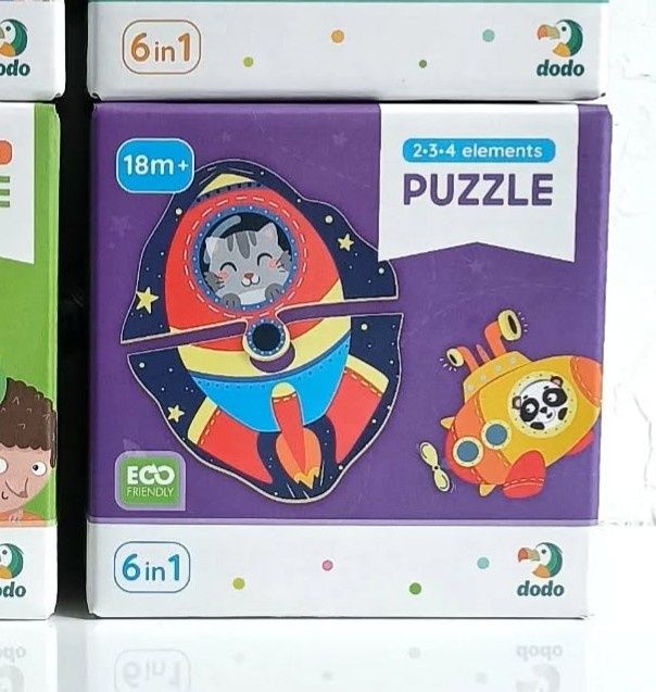 Пазли-половинки Dodo. Пазли 6 в 1 Dodo