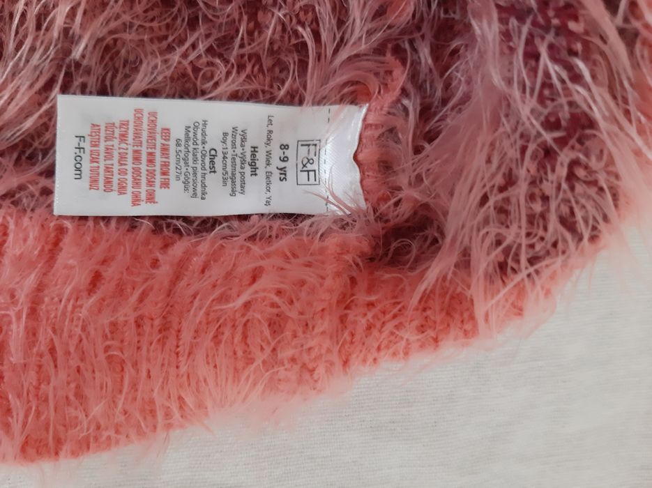 Sweter kudłaty w panterkę