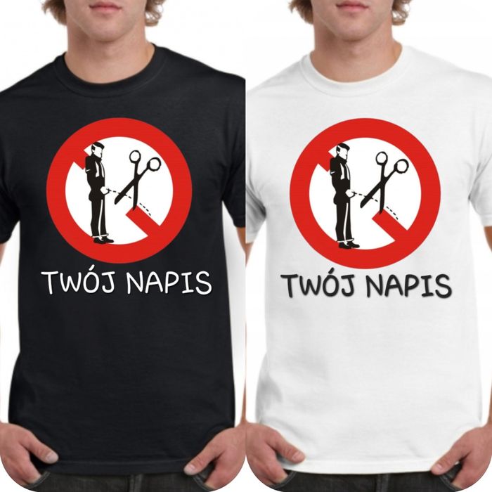 Koszulka z śmieszną grafiką ZAKAZ