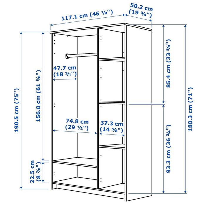 Roupeiro IKEA BRIMNES 3 portas