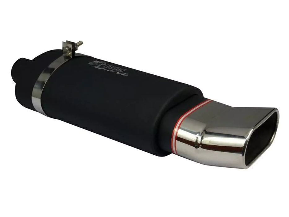 Tłumik czarny z szeroką rurą WM Sport 165x75 wejście 61