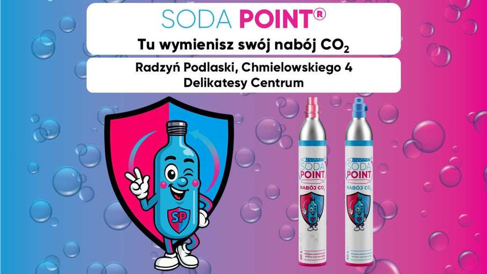 SODA POINT Radzyń Podlaski, Chmielowskiego 4 Wymiana nabojów CO2