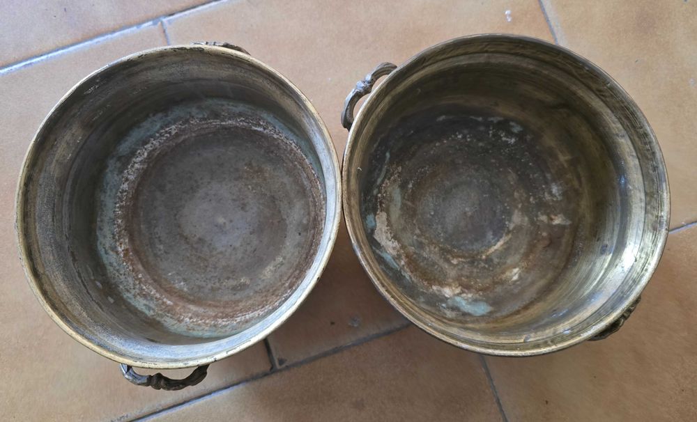 Bule cobre e vasos
