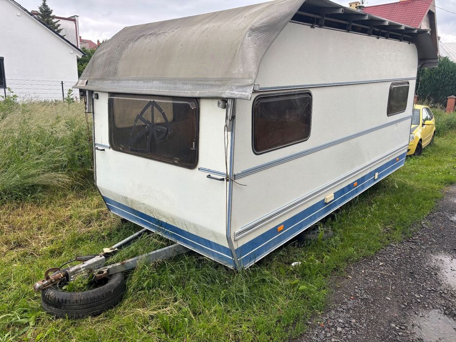 LMC  Sprzedam Kamping na działkę, budowe, przyczepa campingowa 4.5m z balda