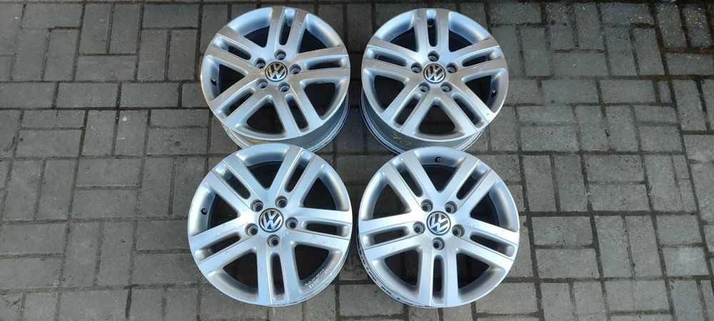 FELGI ALUMNIOWE 5x112 6,5Jx16 CALI ET50 RONAL fi 57.1 1KO601025AJ VW TOURAN GOLF V VI VII JETTA PASSAT AUDI SEAT SKODA KOMPLET 4 SZTUKI