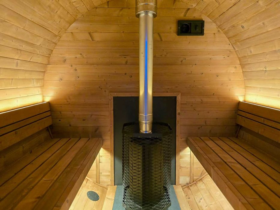 Sauna ogrodowa PREMIUM M1 – Termodrewno Dach pokryty Aluminium