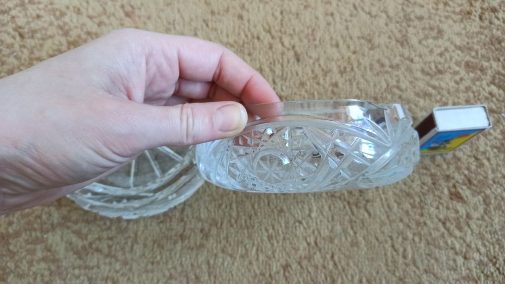 Фужери, хрустальні попільниці