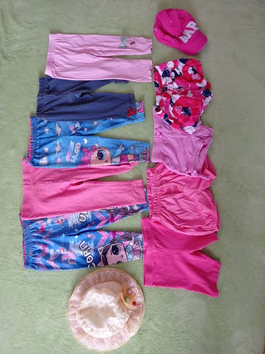 Дитячий, літній одяг для дівчинки, плаття, легінси, шорти, 86-92 см.