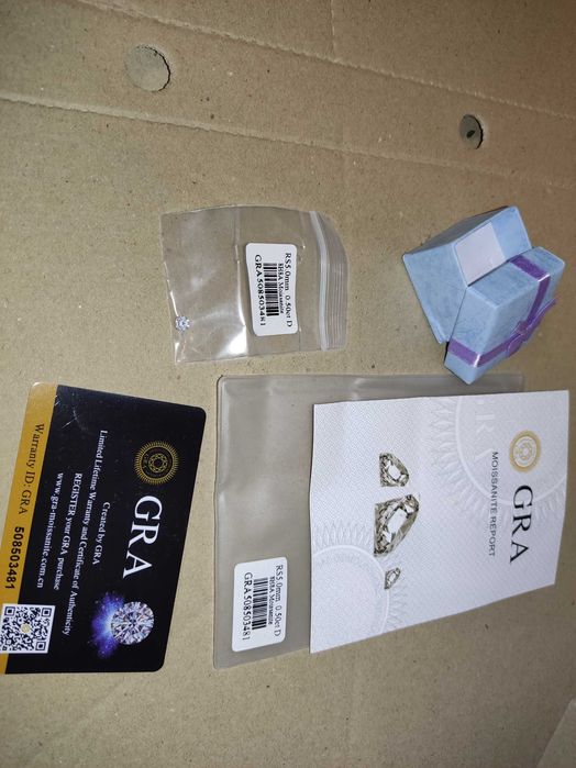 Алмаз Moissanite 0.5ct D 5mm