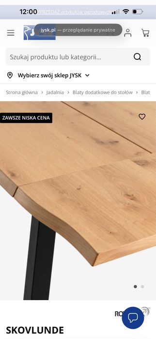 Stół Jysk 90x200 stan bardzo dobry. Okleina dębowa.
