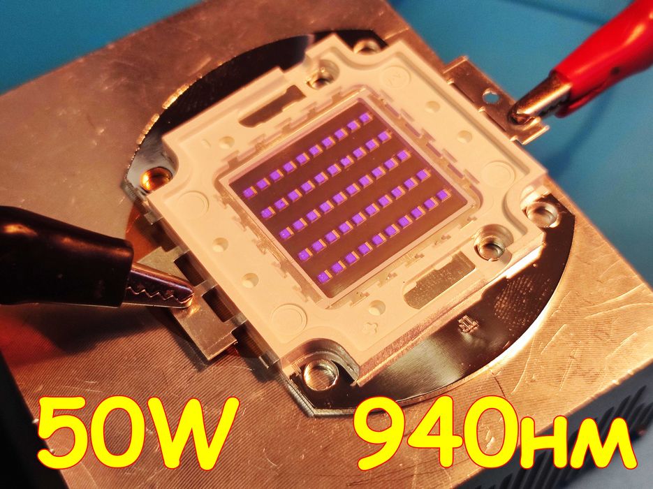ИК светодиод 850нм и 940нм, мощностью 20Вт, 30Вт, 50Вт и 100Вт