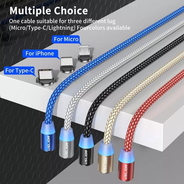 Магнитный кабель шнур зарядка андроид микро-юсб micro-usb магнитка IOS